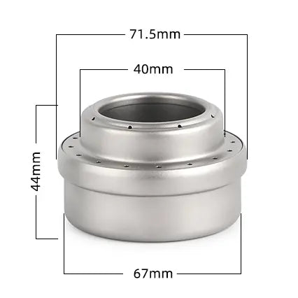 Titanium Alchol Burner with Stand
