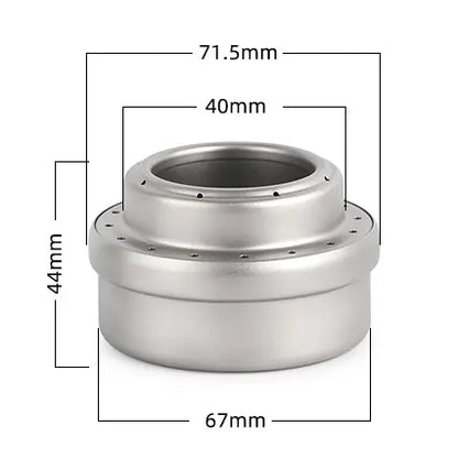 Titanium Alchol Burner with Stand