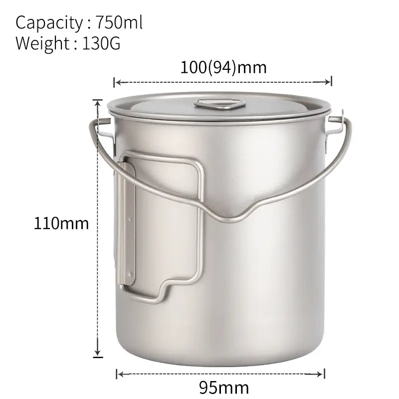 Titanium Outdoor Pot - 750ml
