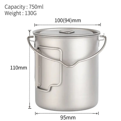 Titanium Outdoor Pot - 750ml